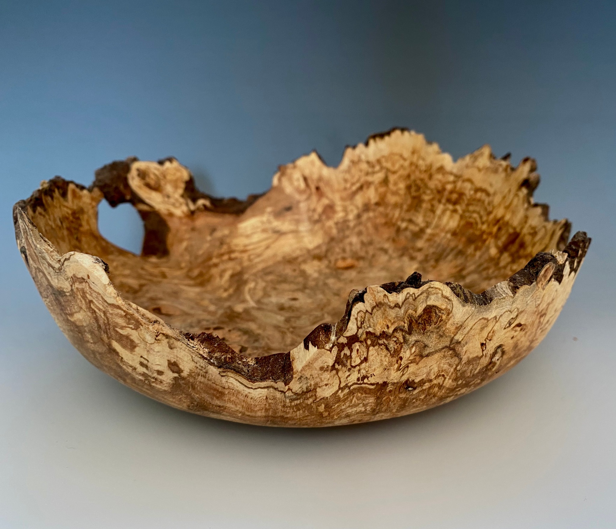 Bowl detail, grain visible.