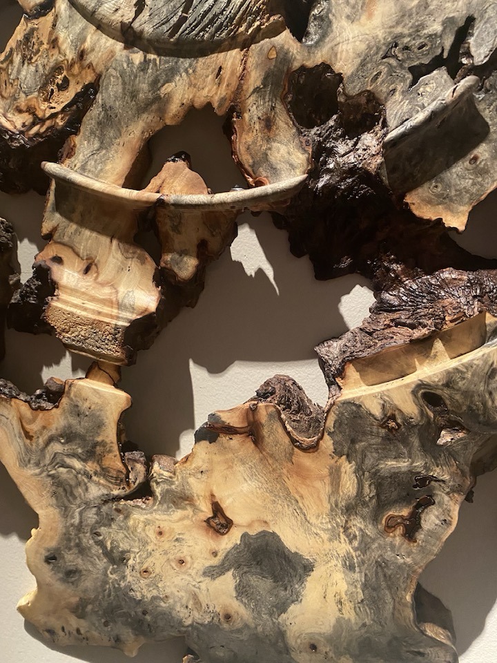 Detail shot of a turned piece.