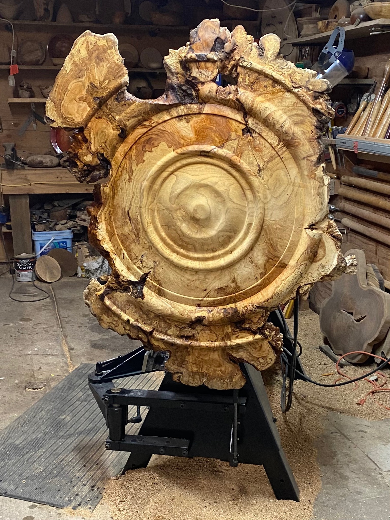 Wall-art in progress, second view.