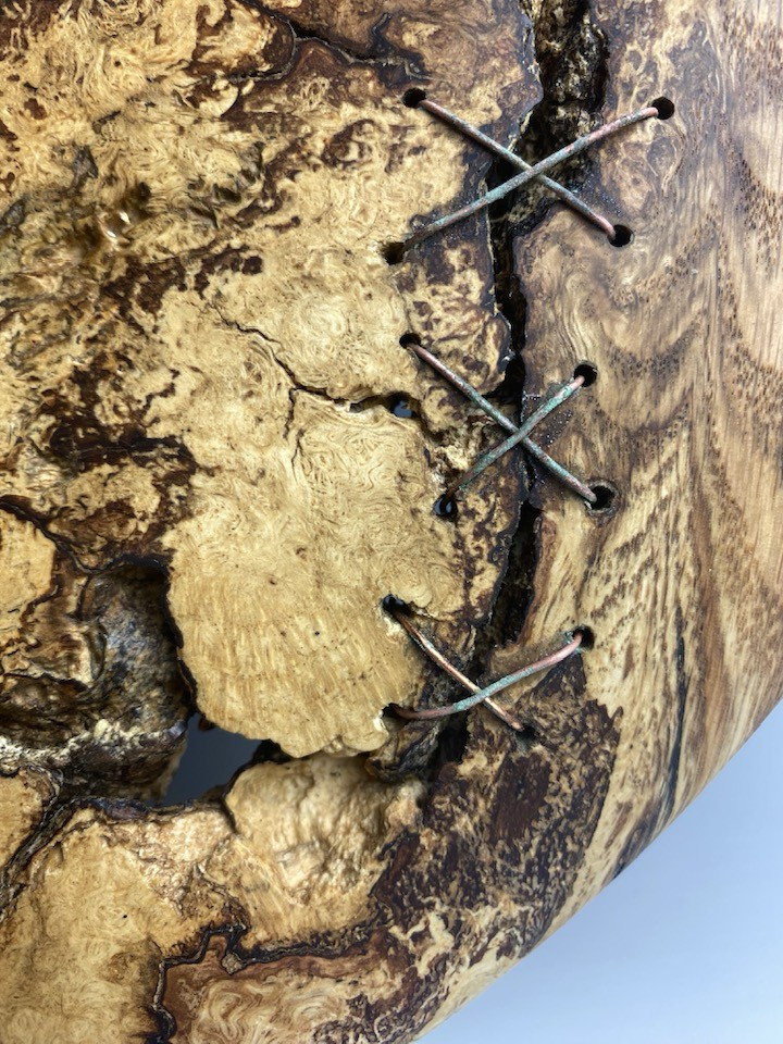 Hollow-form vessel, detail.